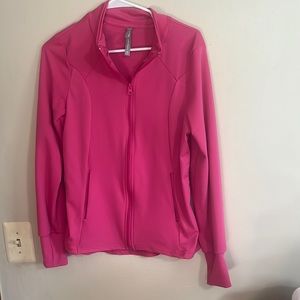 Daisy Fuentes sweatshirt Medium zip up pink Women’s Top workout activewear